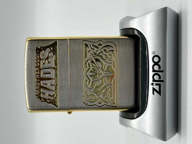 ZIPPO オイルライター アナザーゴッドハーデス 解き放たれし槍撃ver. B柄 (シルバー×ゴールド)