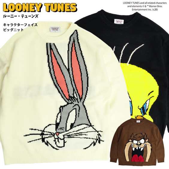 ルーニーテューンズ ニット Looney Tunes インパクト ニットセーター ジャガード セーター ビッグシルエット キャラクターフェイス ユニの通販はau Pay マーケット Renovatio