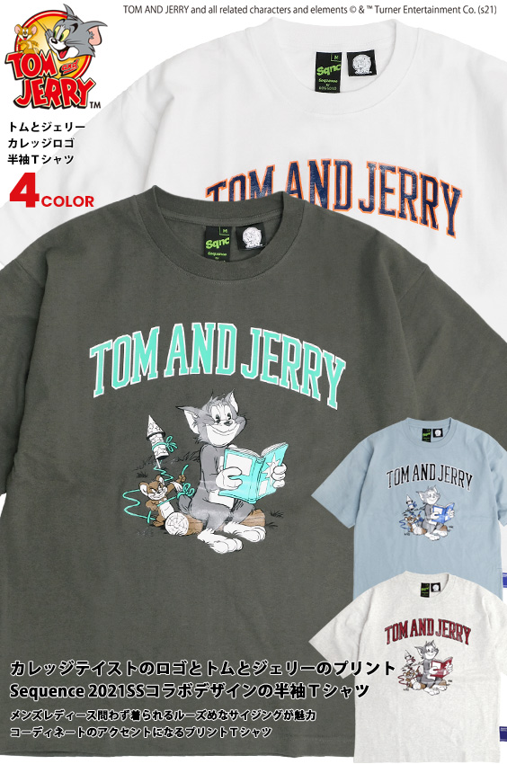 トムとジェリー Tシャツ Tom And Jerry Sequence 21ss コラボ カレッジロゴ イラスト プリント 半袖tシャツ トム ジェリー クルーネッの通販はau Pay マーケット Renovatio