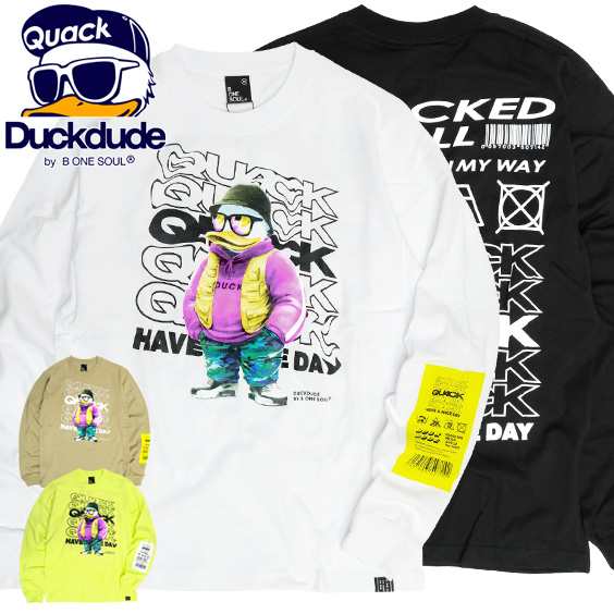 Duck Dude Tシャツ ダックデュード aw アヒル イラスト プリント 長袖tシャツ メンズ バックプリント ロンt 袖プリント 長袖 クルーの通販はau Pay マーケット Renovatio