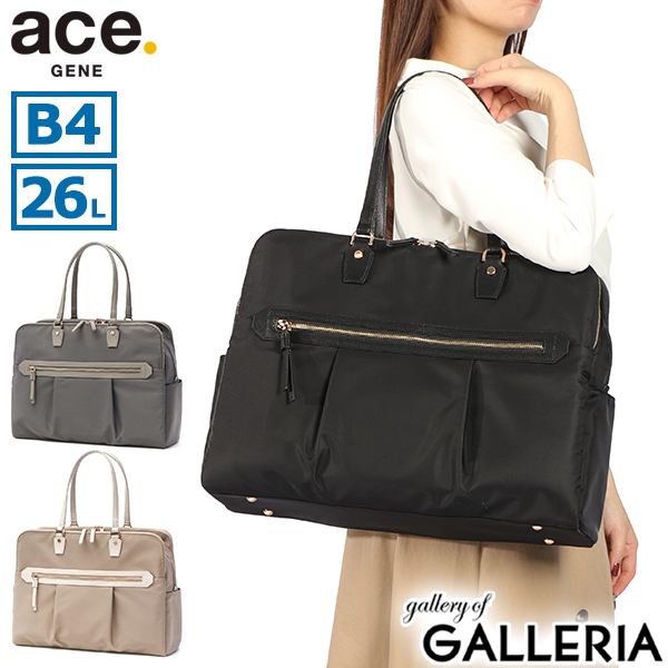 【商品レビューで＋5％】【正規品5年保証】エースジーン トートバッグ レディース ファスナー付き ace.GENE ビジネスバッグ 通勤 撥水 おしゃれ ブランド ビジネス 26L B4 A4 PC ラポルテム 68524
