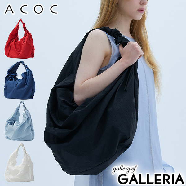 最大30%還元★6/3限定｜【5％OFFクーポン】【商品レビューで＋5％】アコック トートバッグ レディース 大きめ ブランド ACOC ギャザーハンドル 軽い 軽量 韓国 薄い 生地 無地 肩掛け 斜めがけ シンプル 125BG661