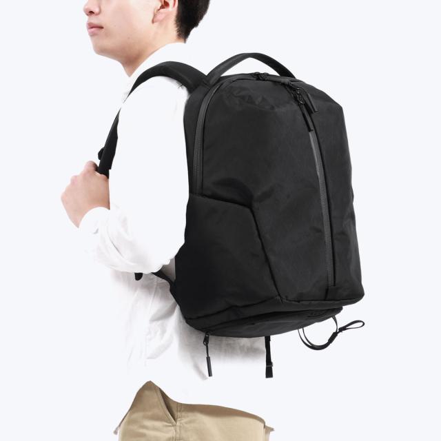 【商品レビューで＋5％】エアー リュック 大容量 シンプル 黒 Aer ビジネス 撥水 B4 A4 18.7L シューズ収納 PC 16inch Fit Pack 3 X-PAC