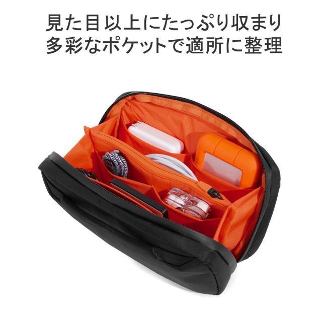 最大30%還元★5/3限定｜【5％OFFクーポン】【商品レビューで＋5％】エアー ポーチ 小物入れ Aer スマホ ガジェットケース 黒 防水 仕切り 大きめ 2.6L Cable Kit 3 X-PAC_5