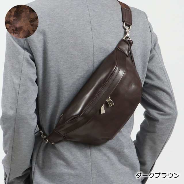 aniary ボディバッグ ブラウン レザー aniary - ボディバッグ Grind Leather / Orange Brown 【aniary