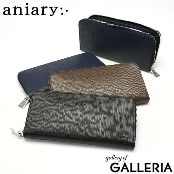 【商品レビューで＋5％】【正規取扱店】アニアリ 長財布 aniary Wave Leather ウェーブレザー Zip Bill Holder L 日本製 16-20019