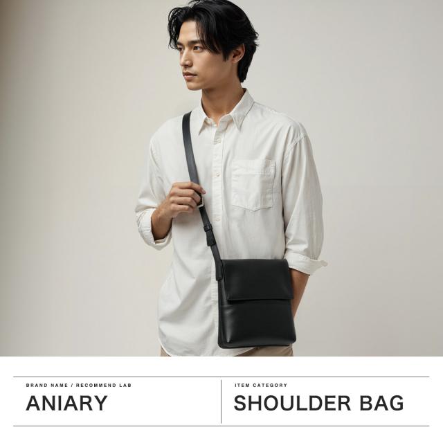 【商品レビューで＋5％】【正規取扱店】アニアリ ショルダーバッグ メンズ レディース aniary ブランド 斜めがけ バッグ 本革 革 レザー 縦型 軽量 おしゃれ 小さめ フラップ 旅行 日本製 B5 36-03000