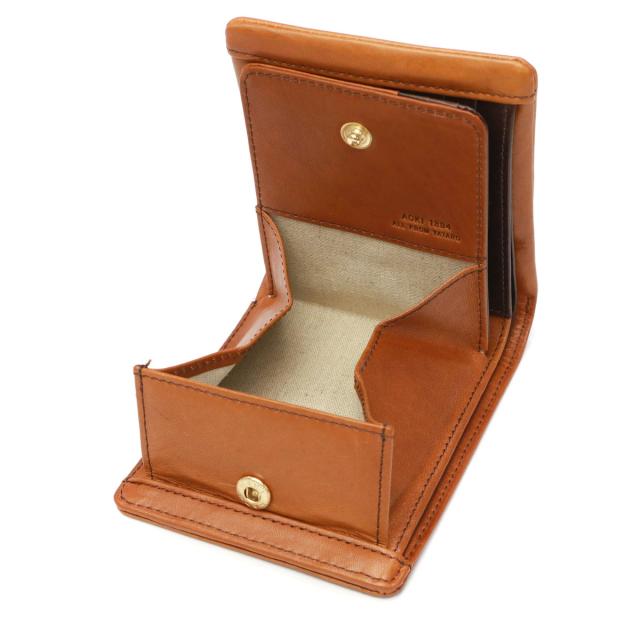 【商品レビューで＋5％】青木鞄 財布 二つ折り財布 メンズ 二つ折り さいふ サイフ ブランド BOX型小銭入れ AOKI 本革 革 レザー 牛革 二つ折 コンパクト 小銭入れ 男性 折財布 ラ ガレリア la GALLERIA Arrosto アーロスト 2971の通販は