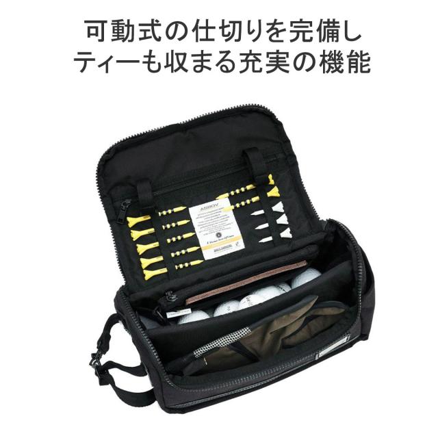 【商品レビューで＋5％】【正規品1年保証】アッソブ ポーチ AS2OV GOLF EXCLUSIVE BALLISTIC NYLON ROUND POUCH GOLF SERIES 152209_4