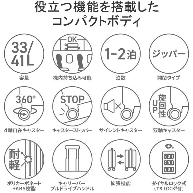 最大30%還元★5/3限定｜【5％OFFクーポン】【商品レビューで＋5％】【10年保証】エーストーキョー スーツケース 機内持ち込み Sサイズ ace.TOKYO キャリーケース 拡張 小型 06917_3