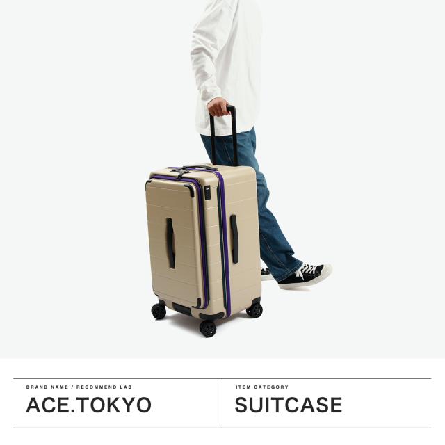 最大30%還元★5/3限定｜【5％OFFクーポン】【商品レビューで＋5％】【正規品10年保証】エーストーキョー スーツケース Mサイズ M ace.TOKYO フロントオープン 前開き 軽量 メンズ 6泊 7泊 TSロック 64L テオフィールド 05162_1