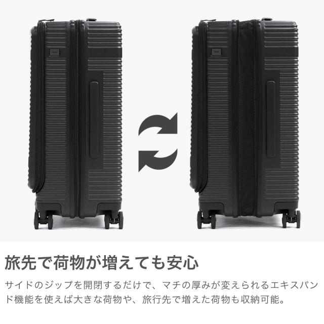 最大30%還元★5/3限定｜【5％OFFクーポン】【商品レビューで＋5％】【セール30％OFF】エーストーキョー スーツケース フロントオープン ace.TOKYO キャリーケース Mサイズ 47L 57L 4泊 5泊 6泊 サルートン 05362_3