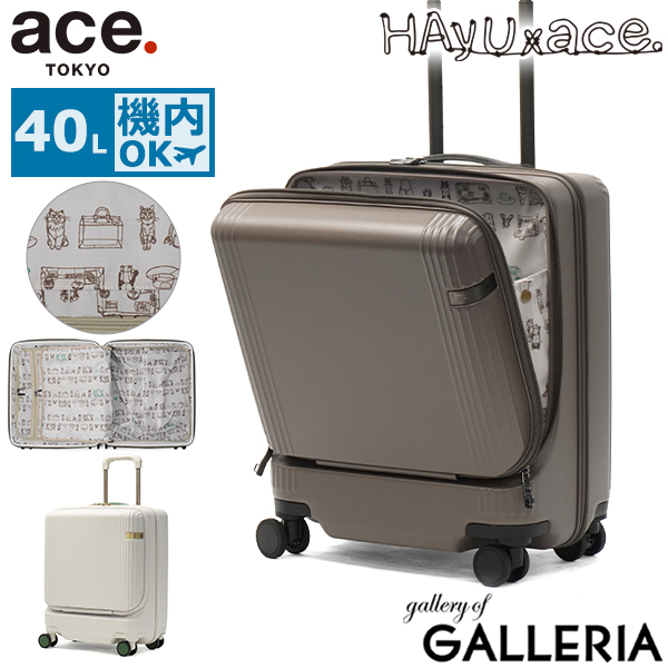 【商品レビューで＋5％】【正規品10年保証】 エーストーキョー スーツケース 機内持ち込み ace.TOKYO ストッパー付き TSA 40L HAyU×ace. HAyU セダム 09081