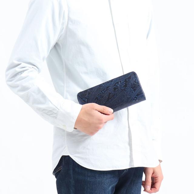 最大30%還元★5/3限定｜【5％OFFクーポン】【商品レビューで＋5％】バギーポート 財布 BAGGY PORT KOI コーアイ 藍染レザー ラウンドファスナー長財布 ペイズリー柄 本革 ZYS-197_1