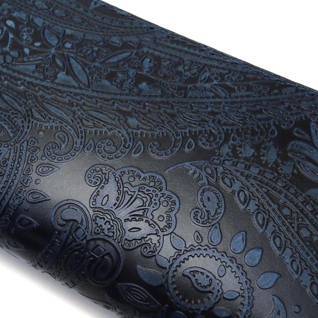 最大30%還元★5/3限定｜【5％OFFクーポン】【商品レビューで＋5％】バギーポート 財布 BAGGY PORT KOI コーアイ 藍染レザー ラウンドファスナー長財布 ペイズリー柄 本革 ZYS-197_17