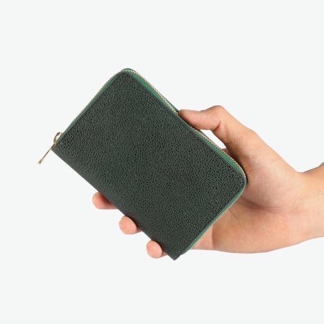 【商品レビューで＋5％】バギーポート 二つ折り財布 メンズ レディース 折財布 BAGGY PORT ブランド 大人 おしゃれ 財布 本革 革 エコレザー ファスナー 黒桟革 ラウンドファスナーハーフ財布 ZYS-391_7