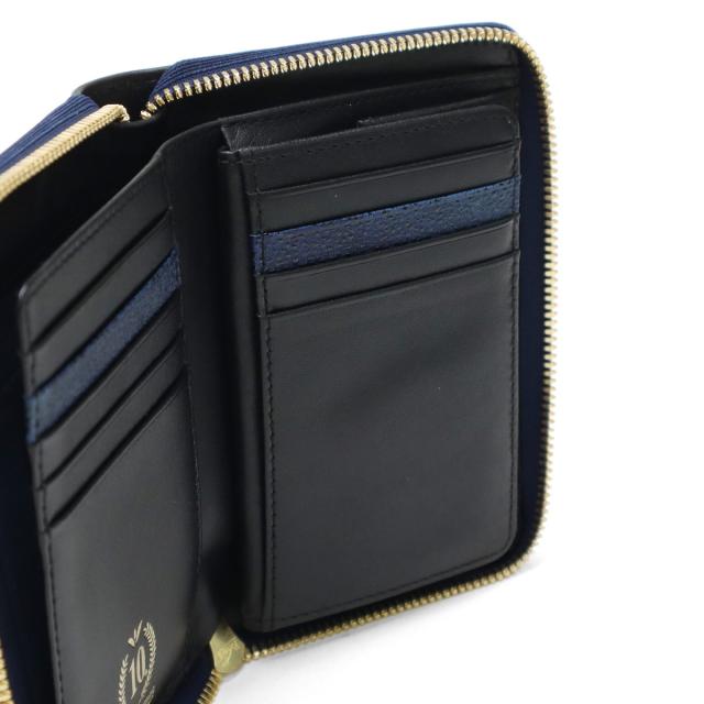 【商品レビューで＋5％】バギーポート 二つ折り財布 メンズ レディース 折財布 BAGGY PORT ブランド 大人 おしゃれ 財布 本革 革 エコレザー ファスナー 黒桟革 ラウンドファスナーハーフ財布 ZYS-391_14