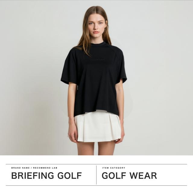 【商品レビューで＋5％】【セール30％OFF】【日本正規品】ブリーフィング ゴルフ ウェア レディース BRIEFING GOLF モックネック 夏 半袖 ブランド ロゴ トップス ハイネック URBAN ATHLETE WS MINI 3D LOGO HIGHNECK RF BRG251W31