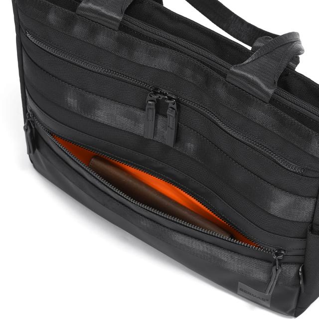 最大30%還元★5/3限定｜【5％OFFクーポン】【商品レビューで＋5％】【正規品1年保証】バーマス トートバッグ メンズ レディース ビジネストート BERMAS 軽量 B4 黒 ナイロン 撥水 PC収納 BAUER BS 横型トート 60682_11