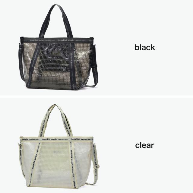 【商品レビューで＋5％】ビューティフルピープル トートバッグ レディース 大きめ A4 beautiful people 2WAY 日本製 plaid vinyl logo tape bag L 1515611969_5