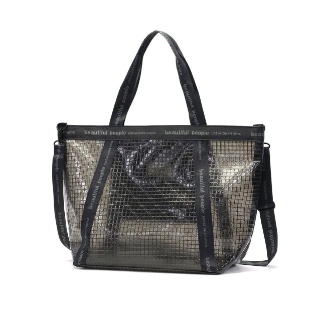 【商品レビューで＋5％】ビューティフルピープル トートバッグ レディース 大きめ A4 beautiful people 2WAY 日本製 plaid vinyl logo tape bag L 1515611969_7