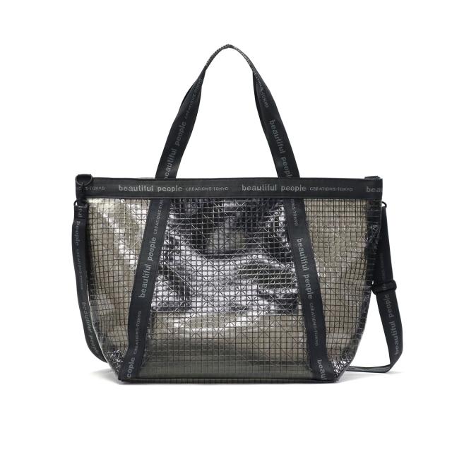 【商品レビューで＋5％】ビューティフルピープル トートバッグ レディース 大きめ A4 beautiful people 2WAY 日本製 plaid vinyl logo tape bag L 1515611969_8