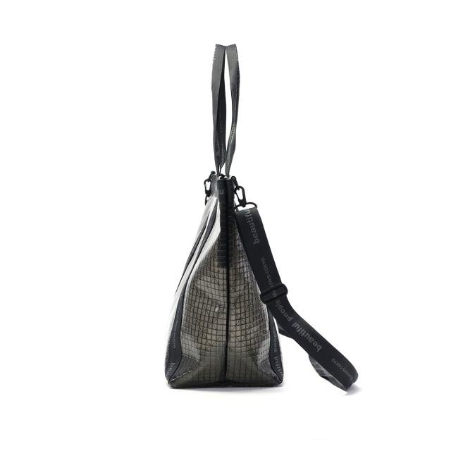 【商品レビューで＋5％】ビューティフルピープル トートバッグ レディース 大きめ A4 beautiful people 2WAY 日本製 plaid vinyl logo tape bag L 1515611969_9