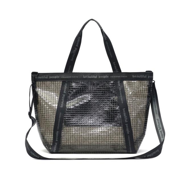 【商品レビューで＋5％】ビューティフルピープル トートバッグ レディース 大きめ A4 beautiful people 2WAY 日本製 plaid vinyl logo tape bag L 1515611969_10