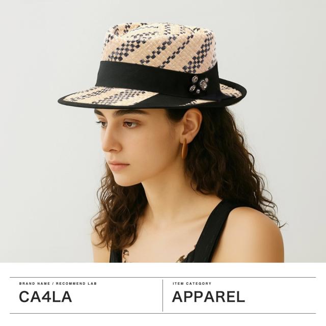 【5％OFFクーポン】【商品レビューで＋5％】CA4LA ハット 帽子 レディース 春夏 春 夏 カシラ ポークパイハット 日除け帽子 高級感 日本製 ラフィア ROTATE KTZ-02587_1