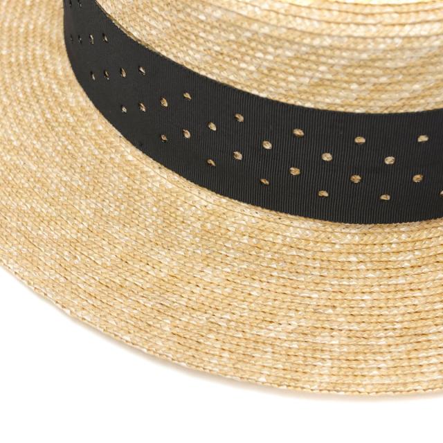 CA4LA リボン 麦わら帽子 新品 カシラ 麦わら帽子 カンカン帽 ハット