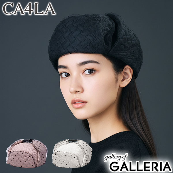 【商品レビューで＋5％】CA4LA 帽子 レディース 秋冬 秋 冬 カシラ ブランド おしゃれ 防寒 飛行帽 フライトキャップ イヤーフラップ チュール ドット リボン パール KTZ02629