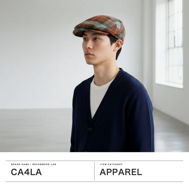最大30%還元★5/3限定｜【5％OFFクーポン】【商品レビューで＋5％】CA4LA ハンチング メンズ レディース カシラ 帽子 ハンチング帽 チェック 柄 総柄 秋冬 ウール マラリウス社 英国 保温 通気性 カジュアル ZKN02595_1