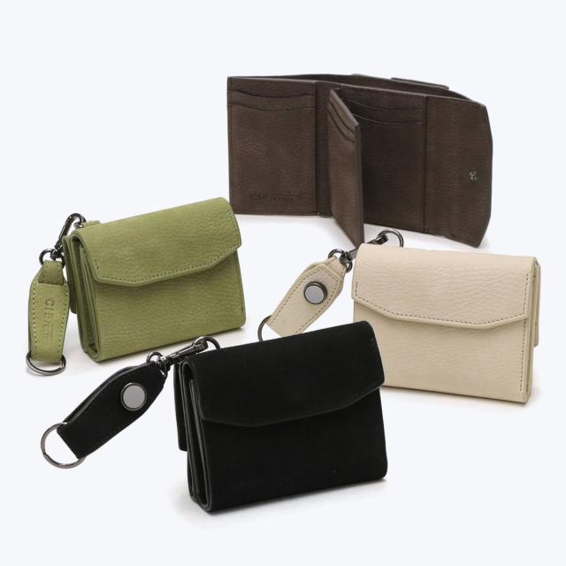 商品レビューで＋5％】CIE 三つ折り財布 コンパクト 本革 ブランド