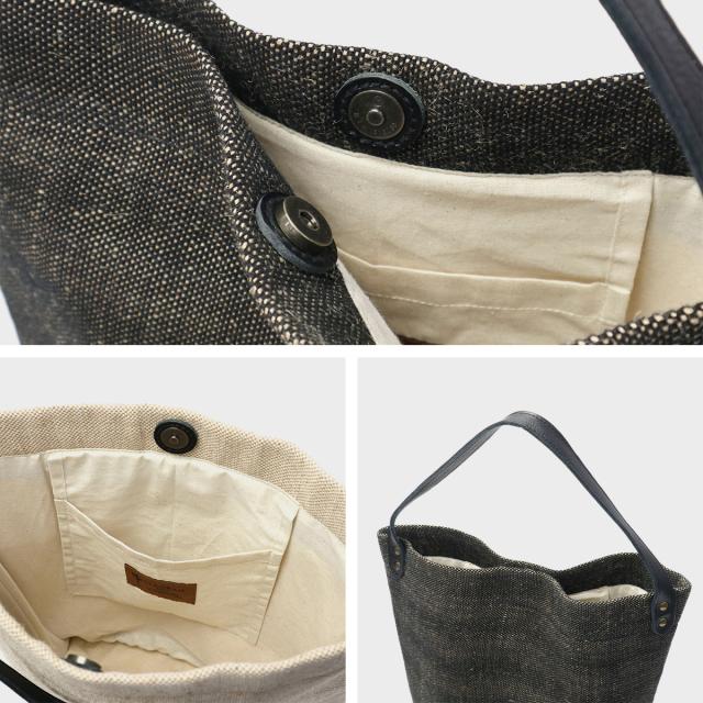 【商品レビューで＋5％】クレドラン トートバッグ レディース 大きめ ブランド A4 ショルダーバッグ CLEDRAN バッグ 上品 大人 かわいい 大人可愛い 持ち手 革 綿麻 縦型 おしゃれ 丈夫 HAND＆WORK C/J HALF SHOULDER CL-3760 最大30％還元☆11/13限定｜【商品レビューで＋5％】クレドラン トート