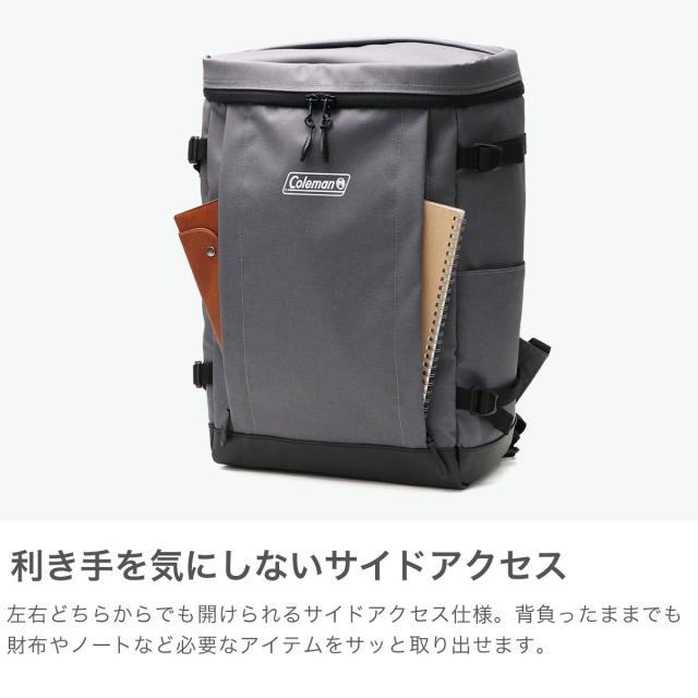 最大21%還元★5/3限定｜【5％OFFクーポン】【商品レビューで＋5％】【公認販売店】 コールマン リュック 通学 大容量 Coleman おしゃれ 通勤 防水 PC 部活 ボックス型 A4 B4 25L 14inch シールド25_3