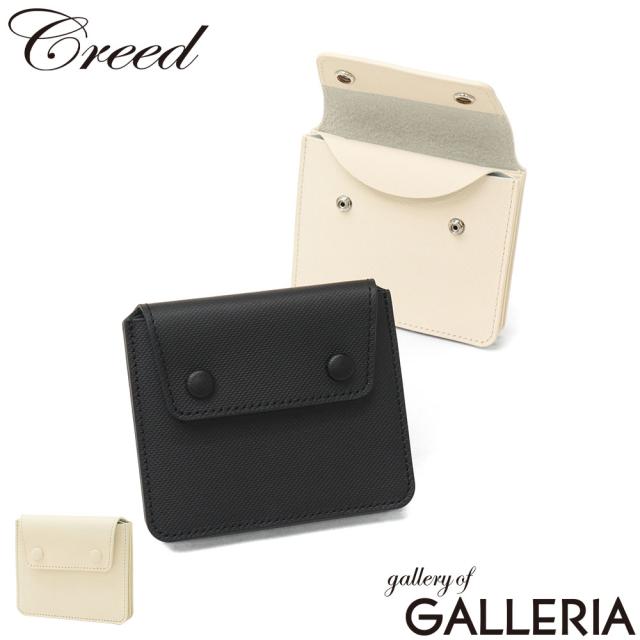 【商品レビューで＋5％】クリード 財布 メンズ レディース ミニ財布 薄い Creed ブランド 本革 革財布 かぶせ 軽量 小銭入れあり CANVAS LEATHER ショートウォレット 827C2