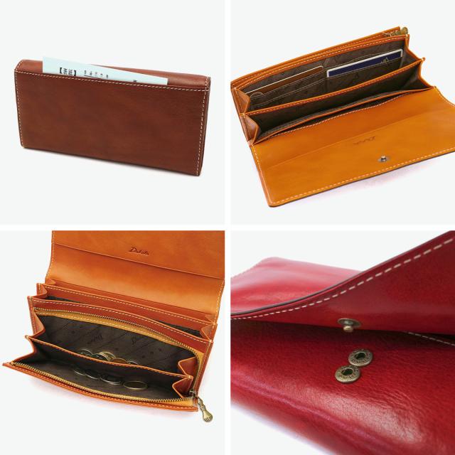【商品レビューで＋5％】【ダコタ限定小物プレゼント】ダコタ 長財布 レディース Dakota 財布 ブランド 本革 革 レザー かぶせ 大容量 カード収納 ロングウォレット フォンス2 0031802_4