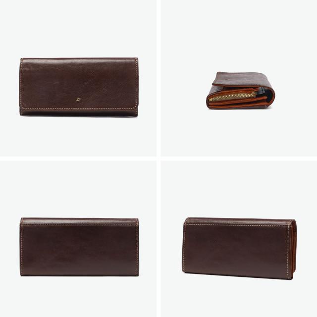 【商品レビューで＋5％】【ダコタ限定小物プレゼント】ダコタ 長財布 財布 レディース ブランド Dakota 本革 牛革 レザー 大容量 かぶせ フラップ 上品 おしゃれ 大人 贈り物 茶色 グリーン ネイビー かぶせ長財布 小銭入れ 女性 ラフィナート 0031743
