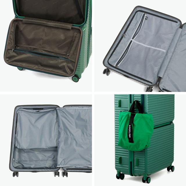 【商品レビューで＋5％】エッジリンク スーツケース フロントオープン EDGELINK ACE 軽量 軽い CRUZBOX GLINT Check-in-L Suitcase 101L 09144_5