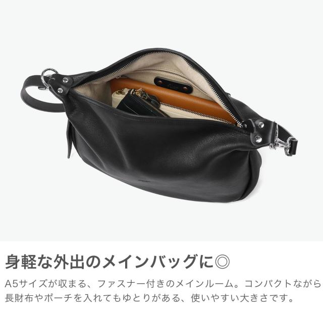 【商品レビューで＋5％】アンサ ショルダーバッグ Ense バッグ レザー ブランド 革 本革 斜めがけ A5 Sサイズ ハンドバッグ 2WAY 日本製 goat shoulder S GL603F_3