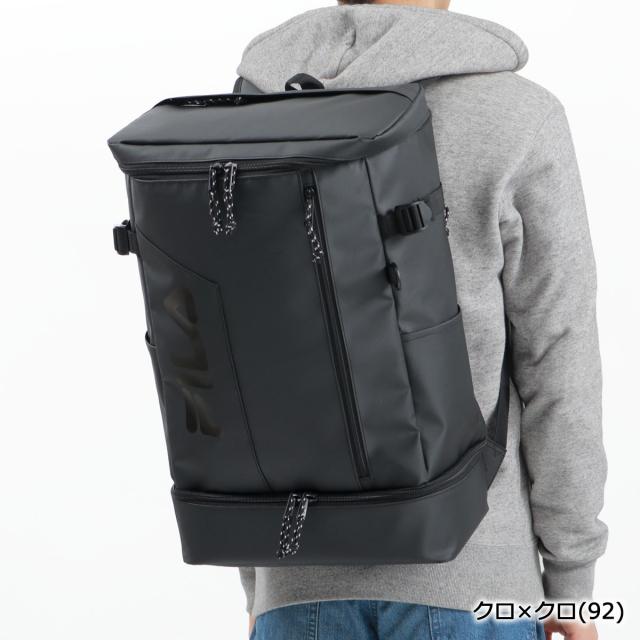 最大30%還元★5/3限定｜【5％OFFクーポン】【商品レビューで＋5％】フィラ リュック 大容量 通学 黒 FILA リュックサック スクエアリュック B4 A4 軽量 撥水 PC 35L サイン 7763_8