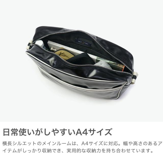 【商品レビューで＋5％】フレッドペリー ショルダーバッグ メンズ レディース 斜めがけバッグ ブランド FRED PERRY 斜めがけ 大きめ 軽量 ファスナー PC 14inch A4 14.5L Classic Shoulder Bag L8257