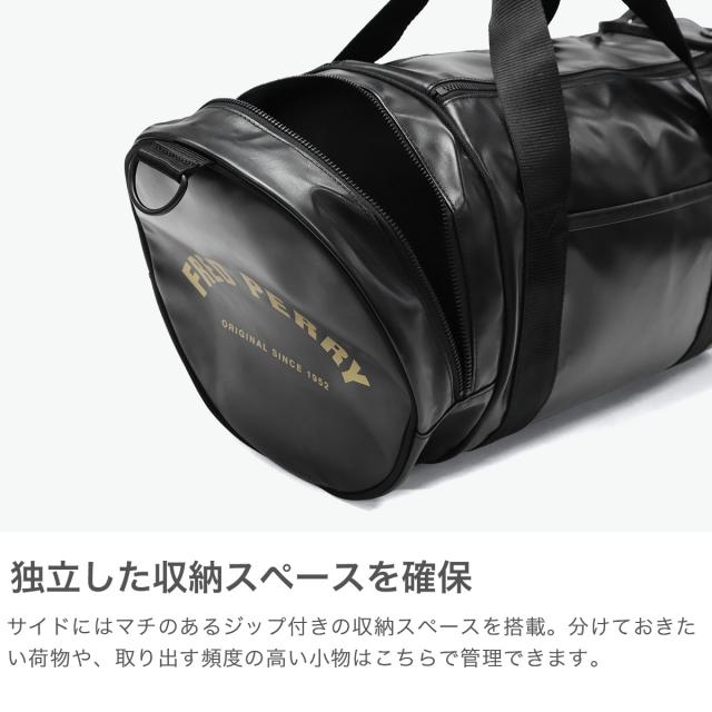 最大30%還元★6/13限定｜【5％OFFクーポン】【商品レビューで＋5％】フレッドペリー ボストンバッグ 旅行 大容量 メンズ レディース FRED PERRY 軽量 2WAY 23L Tonal Classic Barrel Bag L7260_3