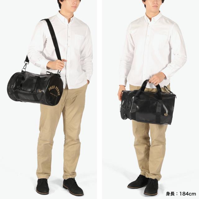 最大30%還元★6/13限定｜【5％OFFクーポン】【商品レビューで＋5％】フレッドペリー ボストンバッグ 旅行 大容量 メンズ レディース FRED PERRY 軽量 2WAY 23L Tonal Classic Barrel Bag L7260_7