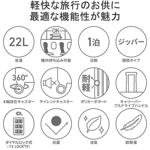最大31%還元★5/3限定｜【商品レビューで＋5％】フリクエンター リエーヴェ スーツケース 機内持ち込み S Sサイズ FREQUENTER 軽量 小型 静音 TSロック 1-251_4