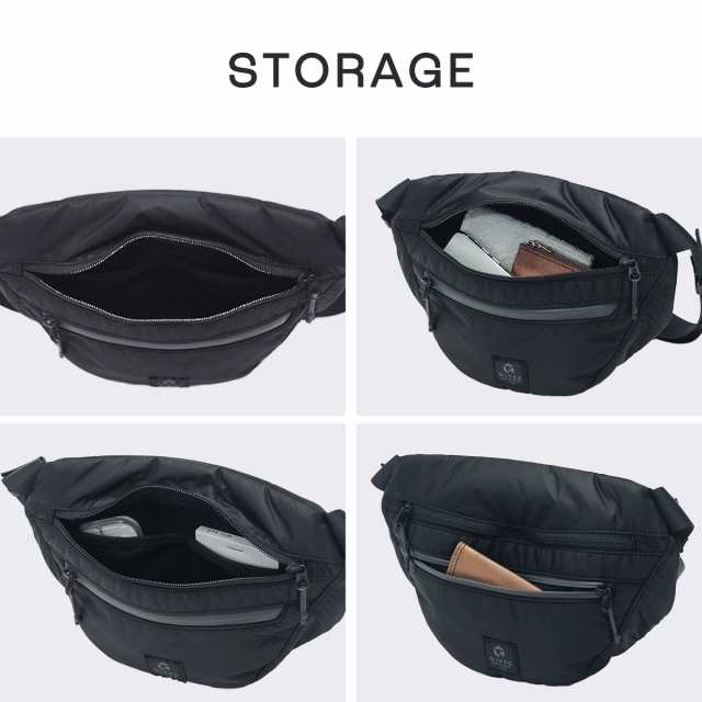 【商品レビューで＋5％】コラボ折りたたみ傘付 ウエストポーチ メンズ ウエストバッグ おしゃれ 軽量 撥水 G1990 LUSTER WAIST BAG B01004-05の通販は