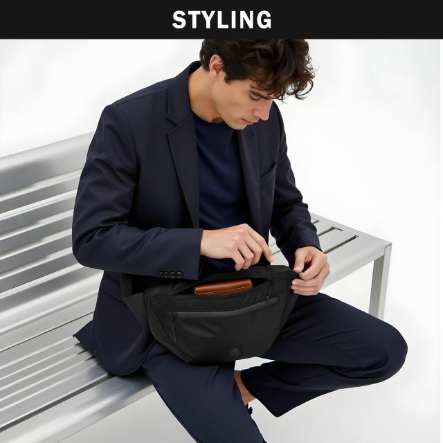 最大30%還元★6/13限定｜【5％OFFクーポン】【商品レビューで＋5％】ウエストポーチ メンズ ウエストバッグ おしゃれ 軽量 撥水 G1990 LUSTER WAIST BAG B01004-05_12