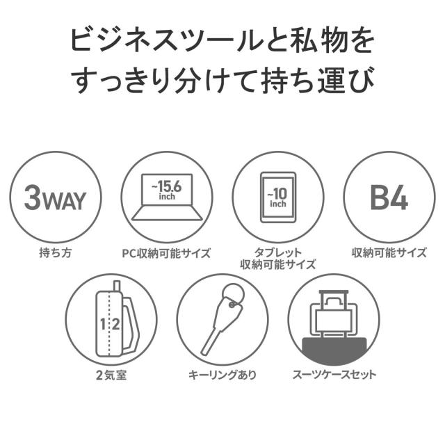【商品レビューで＋5％】【日本正規品】グレゴリー ブリーフケース GREGORY リュック 軽量 3WAY カバートオーバーナイトミッション V4_4