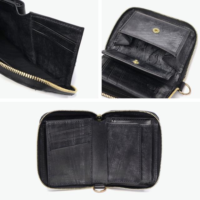 【商品レビューで＋5％】【正規品3カ月保証】グレンロイヤル 財布 メンズ レディース コンパクト GLENROYAL 二つ折り 本革 小銭入れあり SMALL ZIP WALLET 03-5814_6