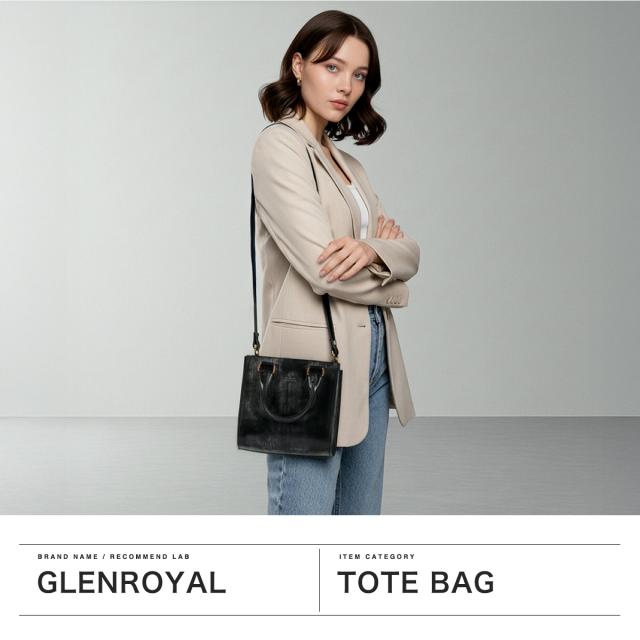 最大30%還元★6/3限定｜【商品レビューで＋5％】【正規品3カ月保証】グレンロイヤル トートバッグ レディース 小さめ GLENROYAL バッグ 本革 グレイスコレクション SQUARE MINI BAG 01-5777_1